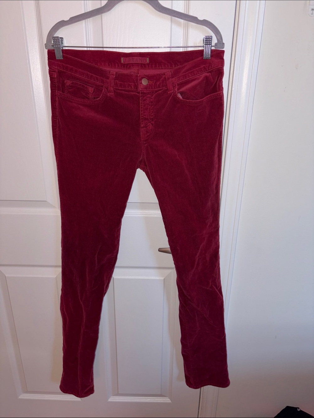 J Brand Women’s Burnt Red Orange Corduroy Jeans